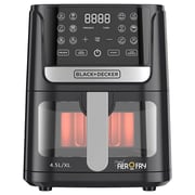 Black & Decker Air Fryer, 4.5 Liter, 1500 Watt, Black - AF4500-B5