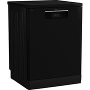 Beko Freestanding Dishwasher , Full-size ,14 Place Settings, Stainless Steel, Black - BDFN15421B