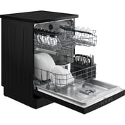 Beko Freestanding Dishwasher , Full-size ,14 Place Settings, Stainless Steel, Black - BDFN15421B