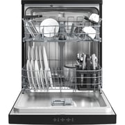 Beko Freestanding Dishwasher , Full-size ,14 Place Settings, Stainless Steel, Black - BDFN15421B