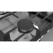 Bosch Series 6 built-in Gas hob 75 cm, 5 Burners - Cast iron with rubber feet Stainless steel,- PCQ7A5B90