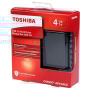 Toshiba Canvio Advance Portable Hard Drive USB 3.0 4TB Black HDTC940XK3CA
