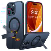 Torras Pstand Spin Series Case Black iPhone 16 Pro Max 6.9Inch