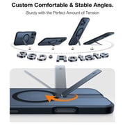 Torras Pstand Spin Series Case Black iPhone 16 Pro Max 6.9Inch