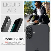 Spigen Liquid Air Case Matte Black iPhone 16 Plus