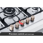 LG Built-in Gas Hob, 90CM, 5 Burners, Silver - CG5Z3626S.CSTZEEC