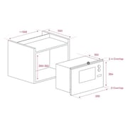 Teka Framless Built In Microwave with Grill ML 825 TFL BK