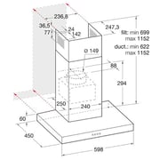 Indesit Built In Hood IHBS-6.5LMX