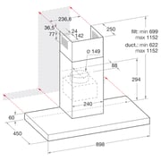 Indesit Built In Hood IHBS-9.4LMX