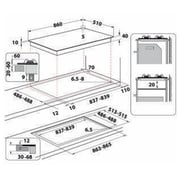 Indesit Built In 5 Burner Gas Hob ING-922S/BK