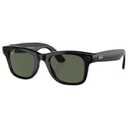 Rayban Meta Wayfarer Shiny Black Sunglasses For Men & Women RW4006