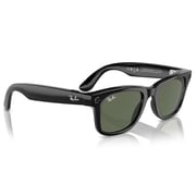 Rayban Meta Wayfarer Shiny Black Sunglasses For Men & Women RW4006