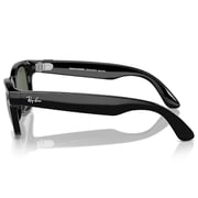 Rayban Meta Wayfarer Shiny Black Sunglasses For Men & Women RW4006