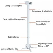 Beetec Projector Ceiling Mount Black