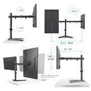 Beetec Articulating Monitor Arm Stand Black