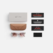 Ray-Ban RW4010 601/MF-52 Wearable Skyler Clear to Cerulean Blue Photochromic Lenses Black