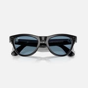 Ray-Ban RW4010 601/MF-52 Wearable Skyler Clear to Cerulean Blue Photochromic Lenses Black