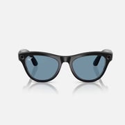 Ray-Ban RW4010 601/MF-52 Wearable Skyler Clear to Cerulean Blue Photochromic Lenses Black