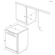 Candy Free Standing Dishwasher CF 5C6F0A-19