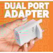 Fitit Dual Port Wall Charger 45Watts White - FIT-WA45