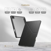 Levelo Hybrid Flip Case Transparent/Black iPad Pro 13Inch