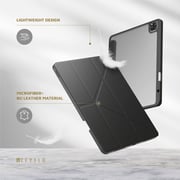 Levelo Hybrid Flip Case Transparent/Black iPad Pro 13Inch