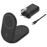 Belkin BoostCharge 2-in-1 Magnetic Foldable Wireless Charger With Qi2 Black