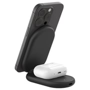 Belkin BoostCharge 2-in-1 Magnetic Foldable Wireless Charger With Qi2 Black