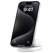 Belkin BoostCharge 2-in-1 Magnetic Foldable Wireless Charger with Qi2 White