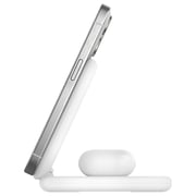 Belkin BoostCharge 2-in-1 Magnetic Foldable Wireless Charger with Qi2 White