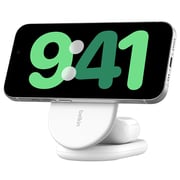 Belkin BoostCharge 2-in-1 Magnetic Foldable Wireless Charger with Qi2 White