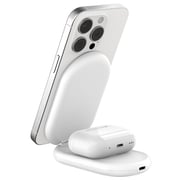 Belkin BoostCharge 2-in-1 Magnetic Foldable Wireless Charger with Qi2 White