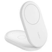 Belkin BoostCharge 2-in-1 Magnetic Foldable Wireless Charger with Qi2 White