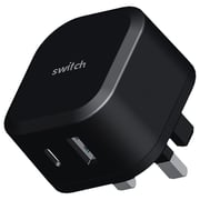 Switch Dual Port Wall Charger Black