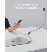 Anker 2-in-1 USB-C To USB-C Cable 4ft Black