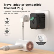 Fitit FTA45W Travel Adaptor with Auto Reset Fuse Black