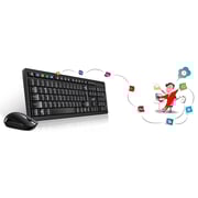 Genius Wireless Smart Keyboard And Mouse Combo Black