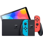 Nintendo Switch OLED Gaming Console 64GB Neon Blue/Red + Nyko Mini Controller
