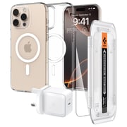 Spigen Case With Screen Protector & Wall Charger Clear iPhone 16 Pro Max