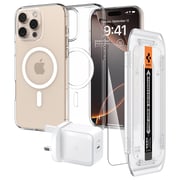 Spigen Case With Screen Protector & Wall Charger Clear iPhone 16 Pro