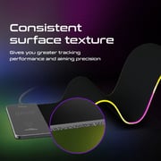 Vertux Gaming Mouse Pad with Wireless Charger Black