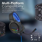 Vertux VT-HS-TOKYO Wired On Ear Gaming Headset Blue