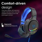 Vertux VT-HS-TOKYO Wired On Ear Gaming Headset Blue