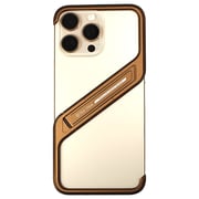 Max & Max Invisible Stand Metal Case Gold/Grey iPhone 16 Pro Max