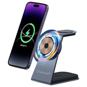 Charome 3-in-1 Wireless Charging Stand Silver/Grey