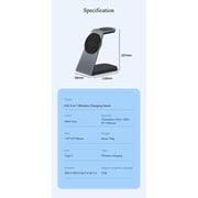 Charome 3-in-1 Wireless Charging Stand Silver/Grey