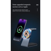 Charome 3-in-1 Wireless Charging Stand Silver/Grey