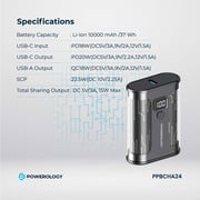 Powerology Power Bank 10000mAh Black PPBCHA24