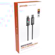 Porodo USB-C To Lightning Cable 1.2m Black