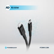Powerology USB-C To Lightning Cable 2m Black